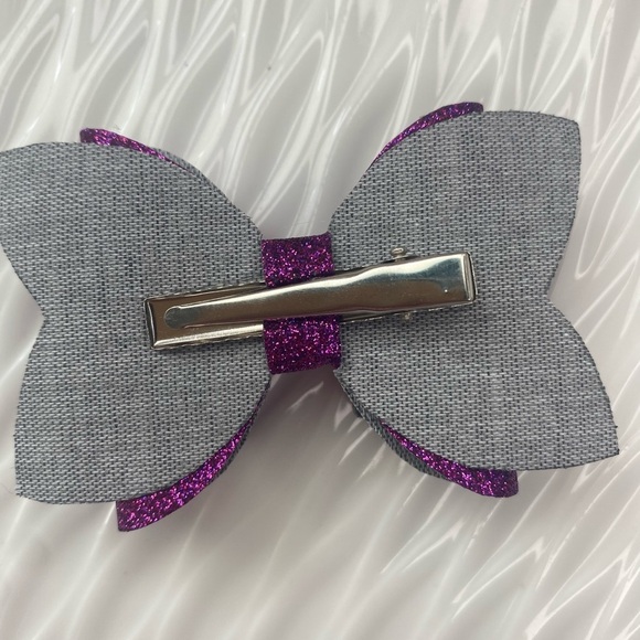 Set of 2 glitter hair bow - Picture 3 of 4